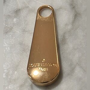 LOUIS VUITTON Paris Golden Color Pendant Engraved On Both Sides